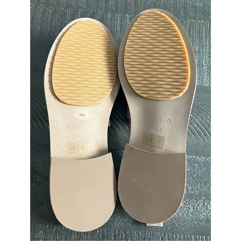 Kelsi Dagger Womens 8.5 Beige Suede Penny Loafers Lens Almond Preppy